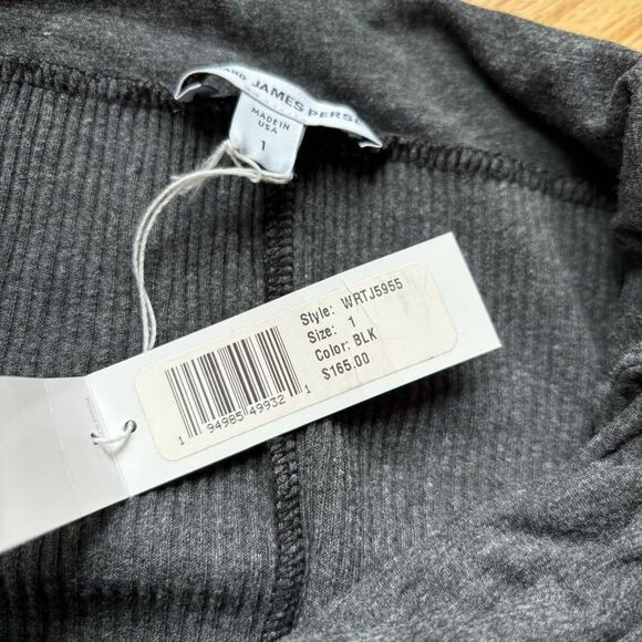 James Perse High Waisted Maxi Rib Skirt Black 1 - Picture 4 of 4